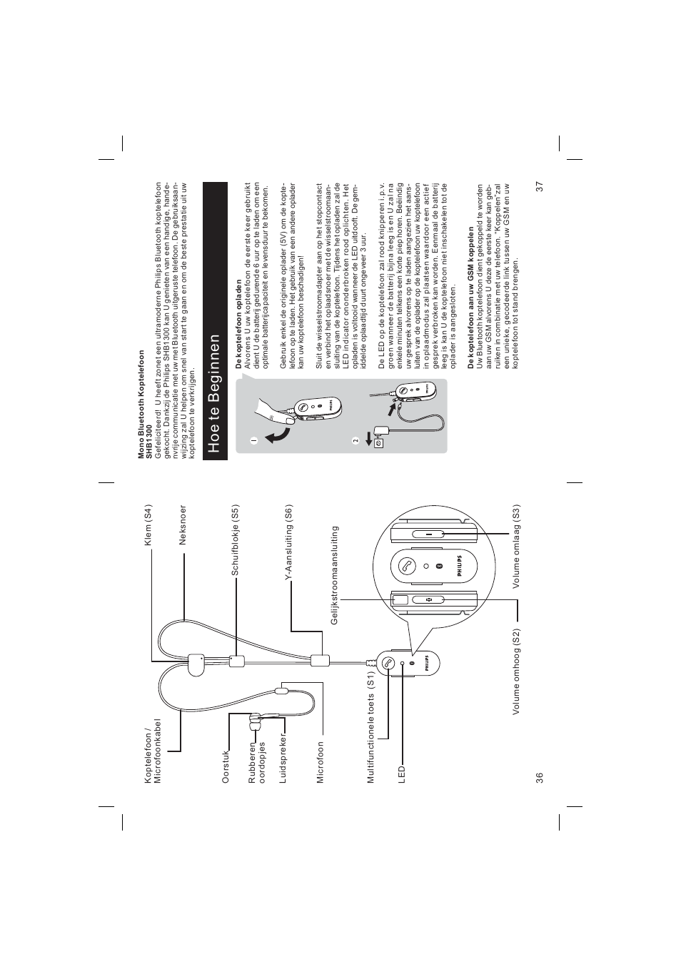 Hoe te beginnen | Philips Bluetooth-Headset User Manual | Page 19 / 26