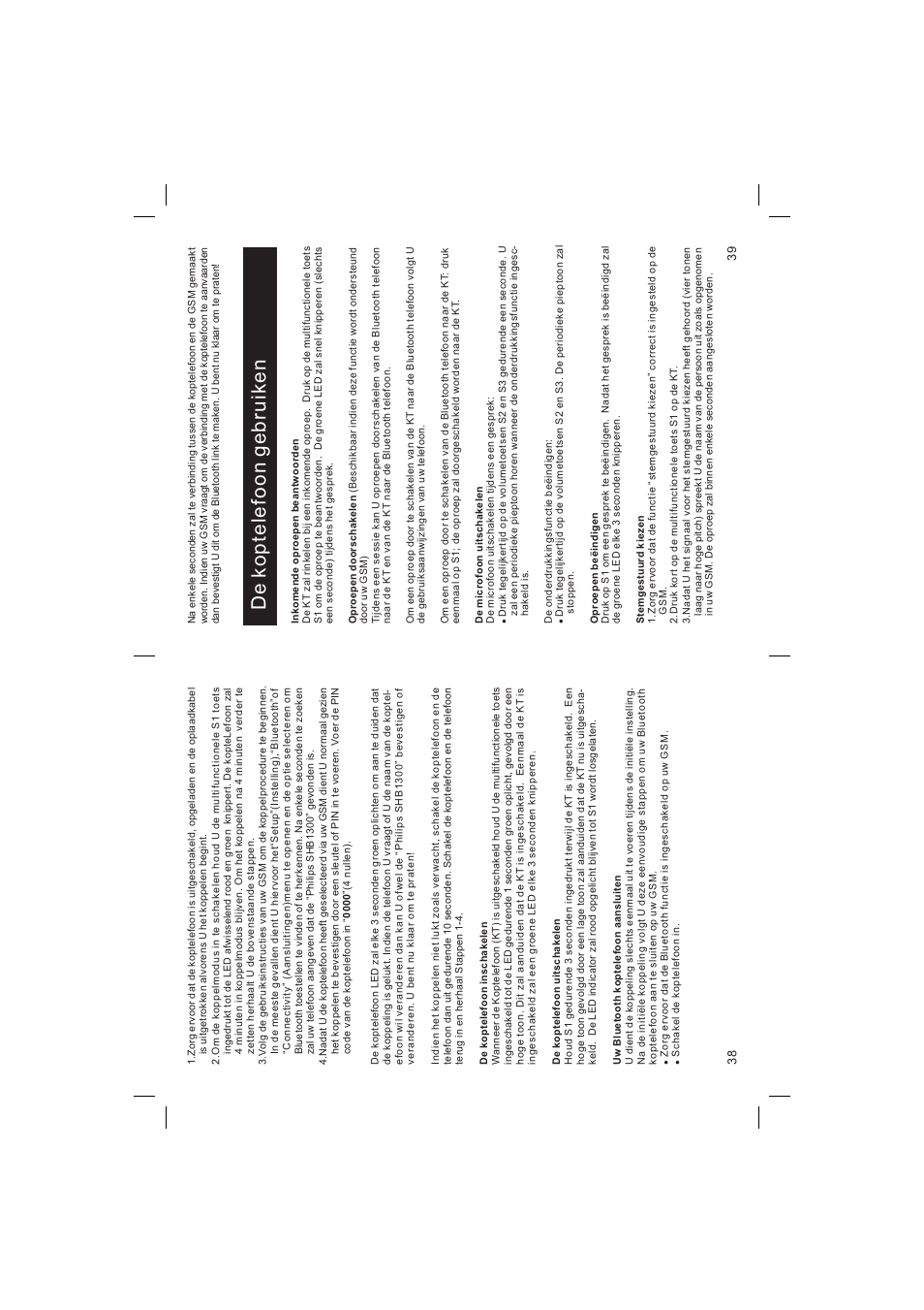 De koptelefoon gebruiken | Philips Bluetooth-Headset User Manual | Page 20 / 26