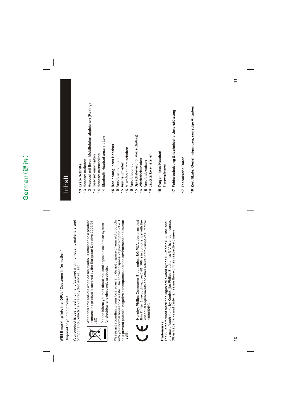 Philips Bluetooth-Headset User Manual | Page 6 / 26