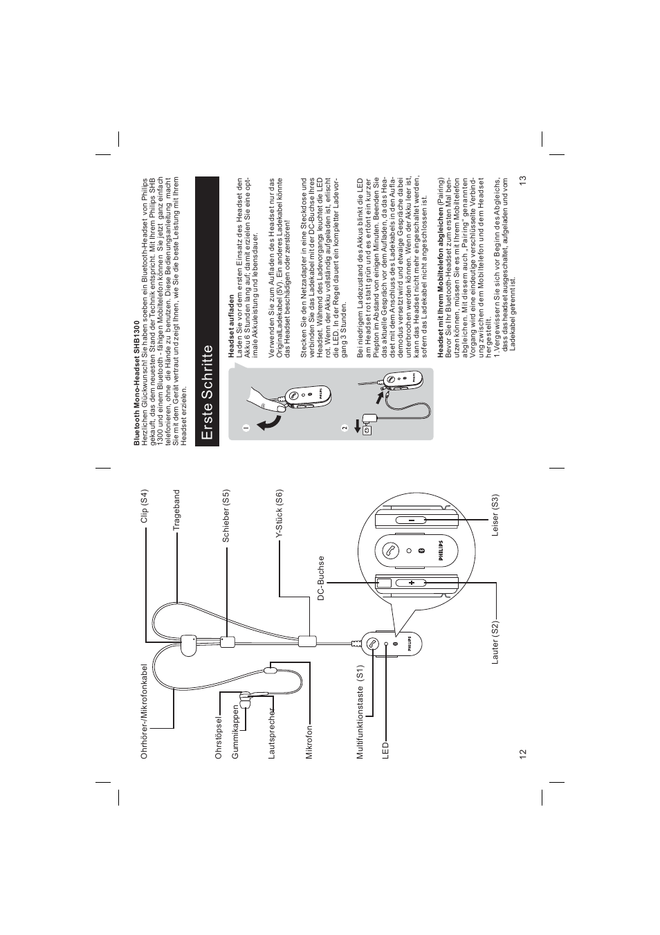 Erste schritte | Philips Bluetooth-Headset User Manual | Page 7 / 26