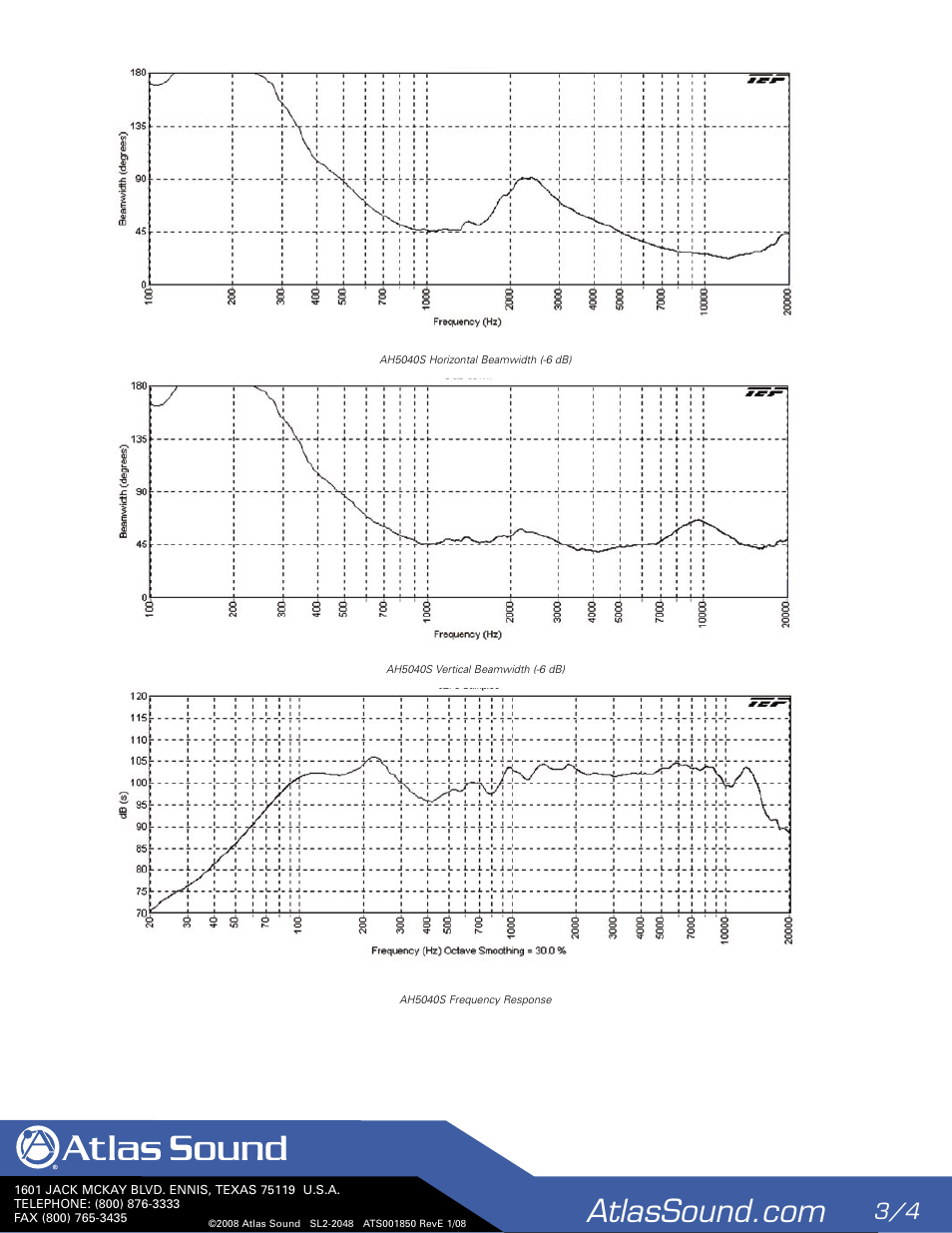 Atlas Sound AH5040S User Manual | Page 3 / 4