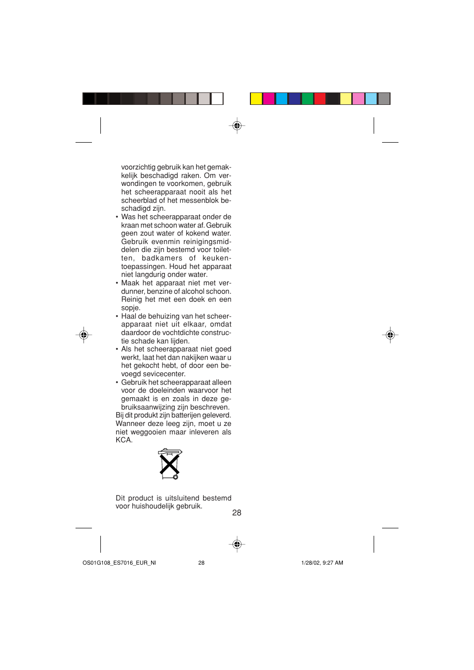 Panasonic ES 7016 User Manual | Page 28 / 80