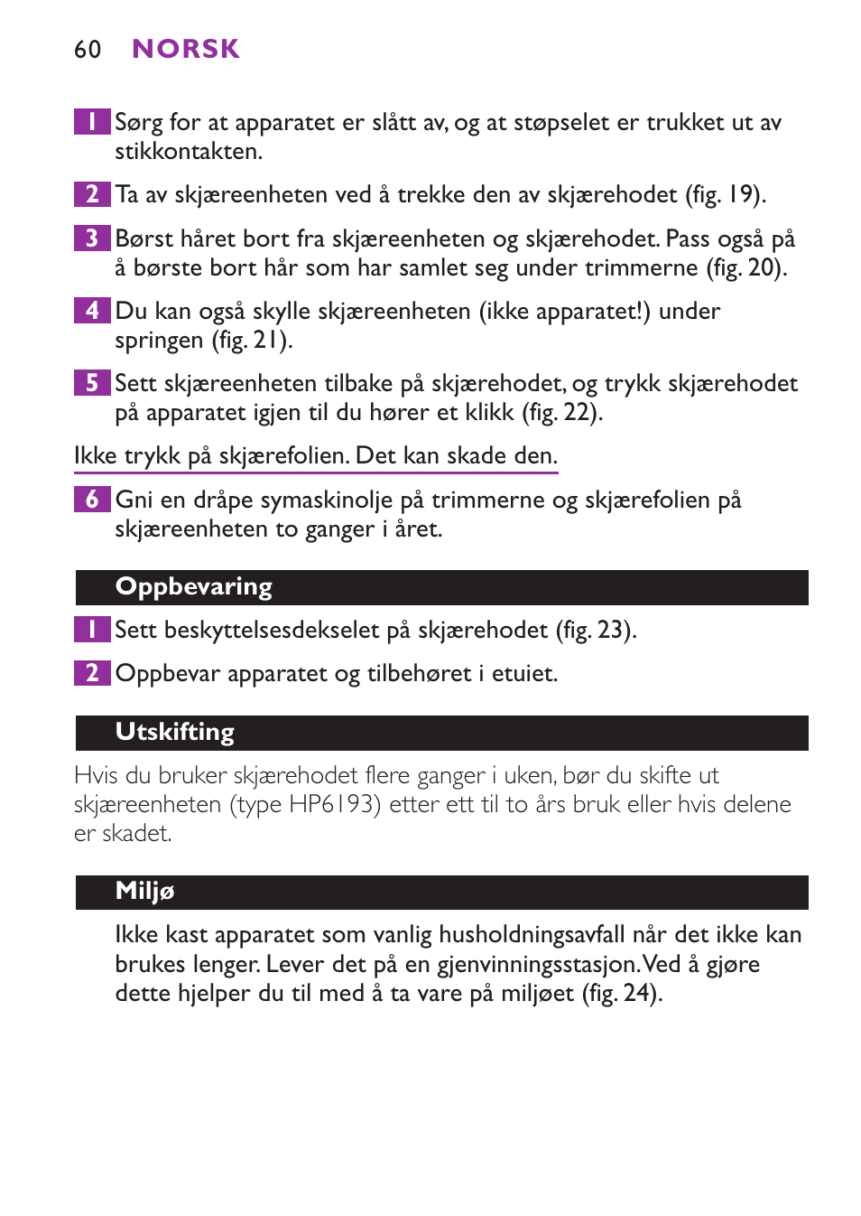 Philips Satinelle Ice Epilierer User Manual | Page 60 / 100