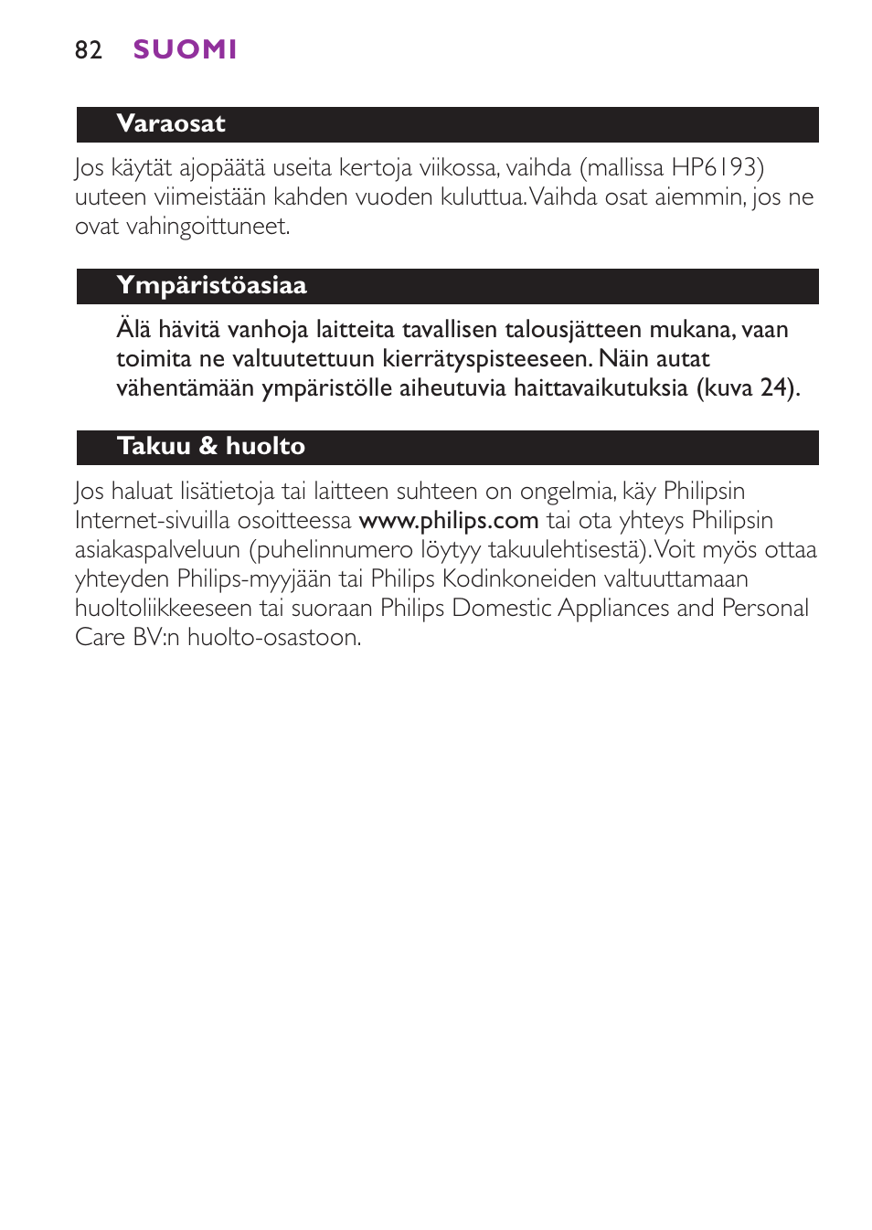 Philips Satinelle Ice Epilierer User Manual | Page 82 / 100