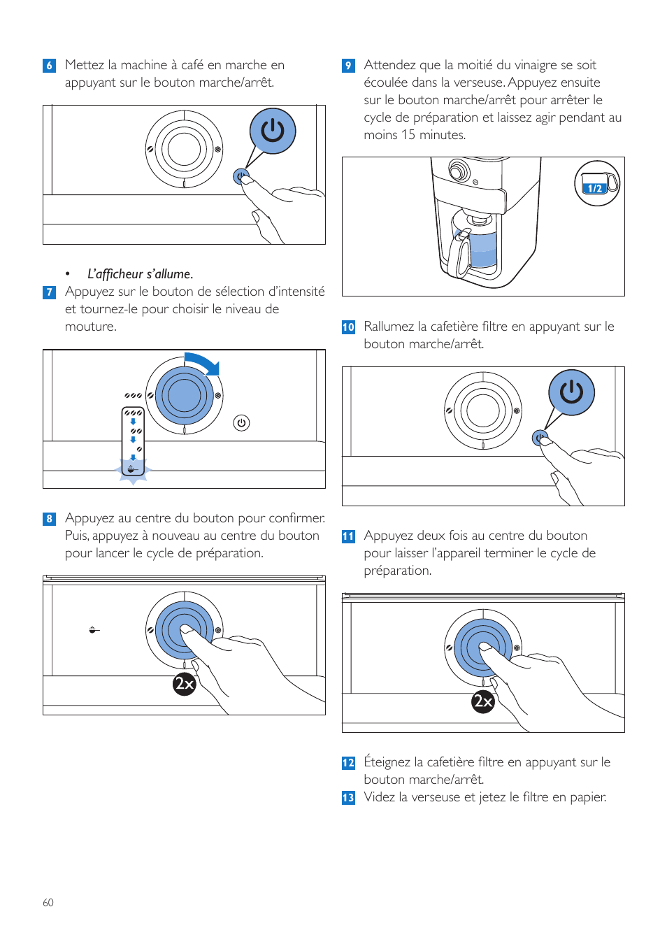 Philips Grind & Brew Kaffeemaschine User Manual | Page 60 / 172