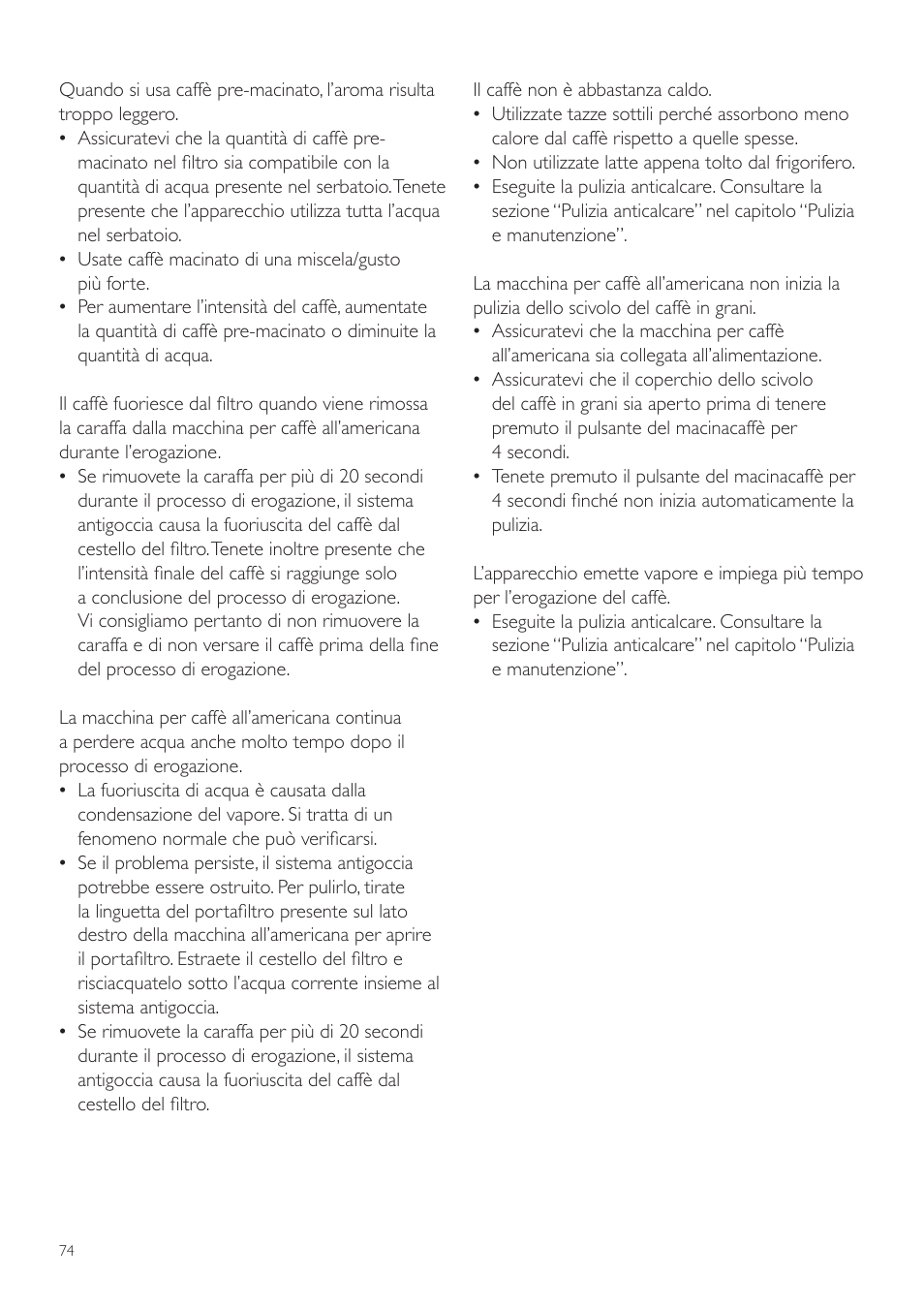 Philips Grind & Brew Kaffeemaschine User Manual | Page 74 / 172