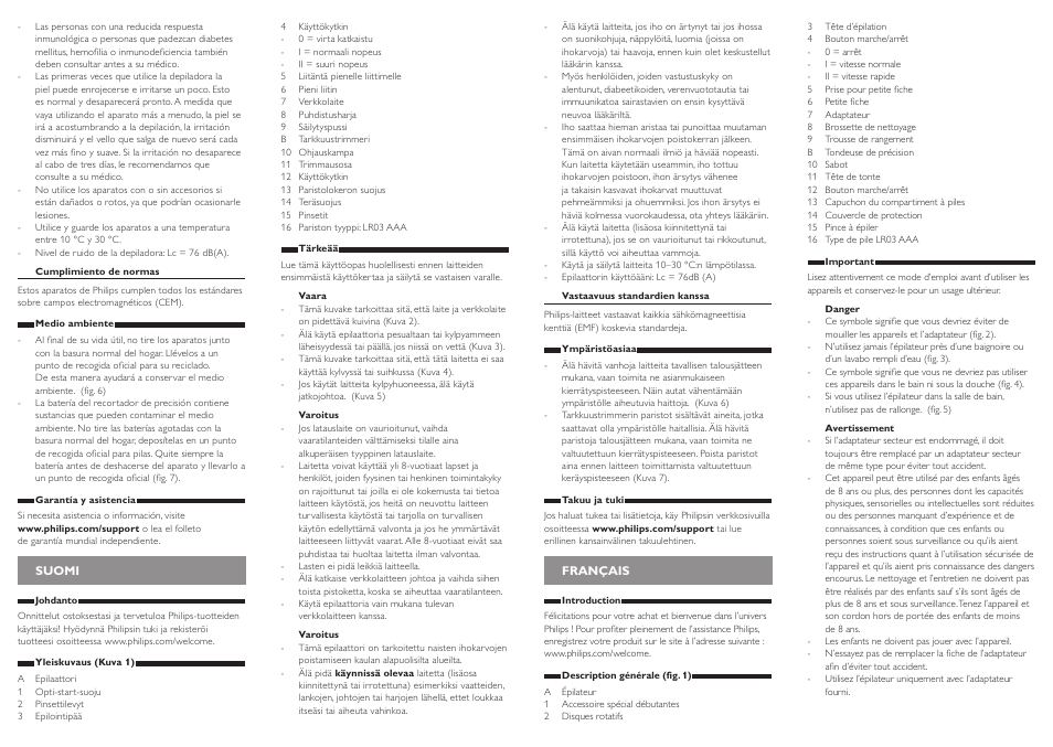 Philips Epilierer Präzisionstrimmer Pinzette User Manual | Page 4 / 8