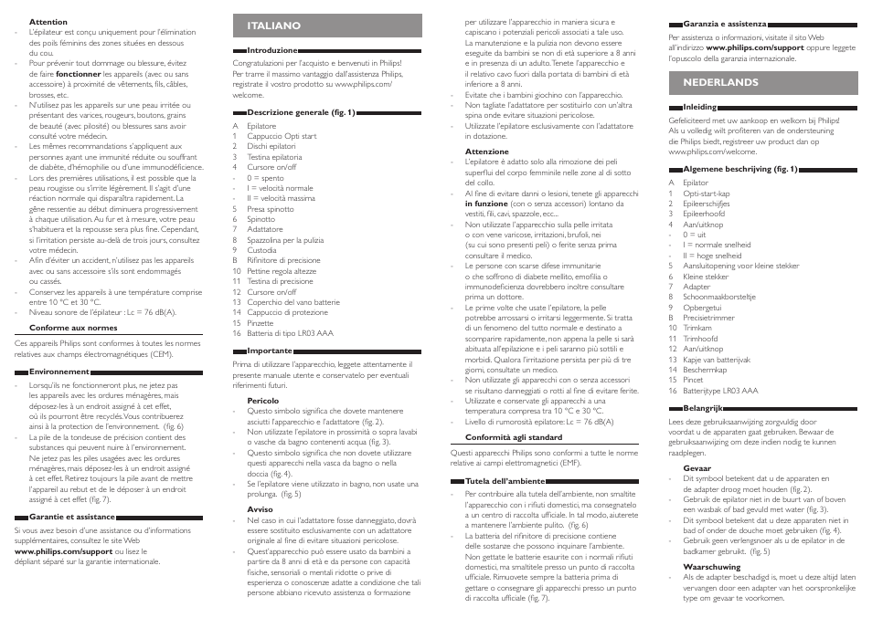 Philips Epilierer Präzisionstrimmer Pinzette User Manual | Page 5 / 8