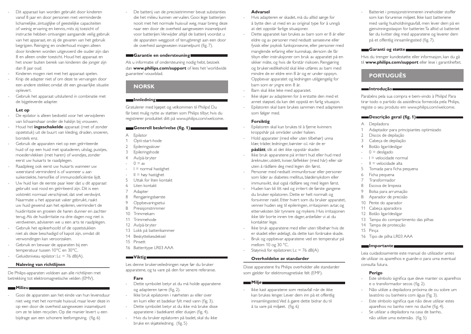 Philips Epilierer Präzisionstrimmer Pinzette User Manual | Page 6 / 8
