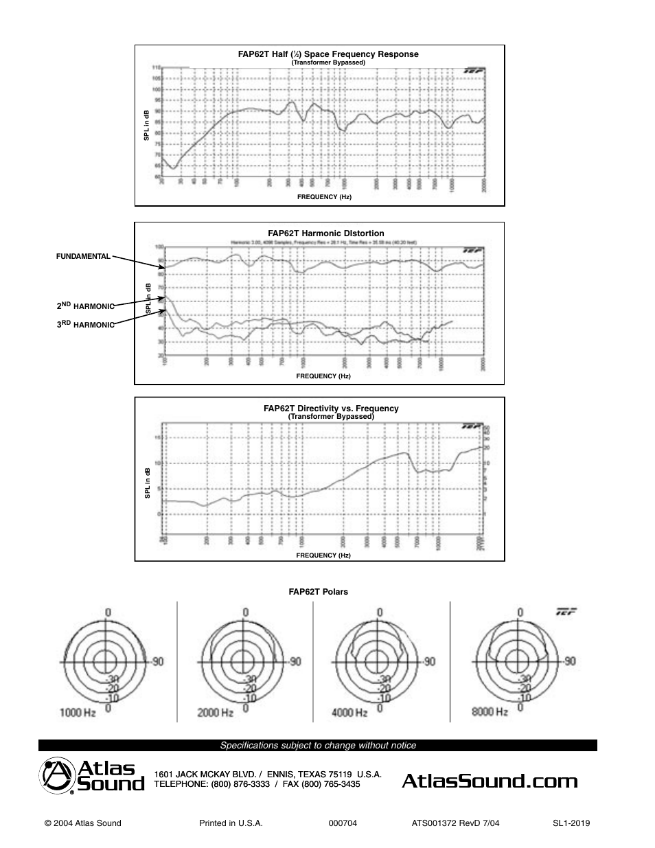 Atlas Sound FA62T-8MB User Manual | Page 2 / 3