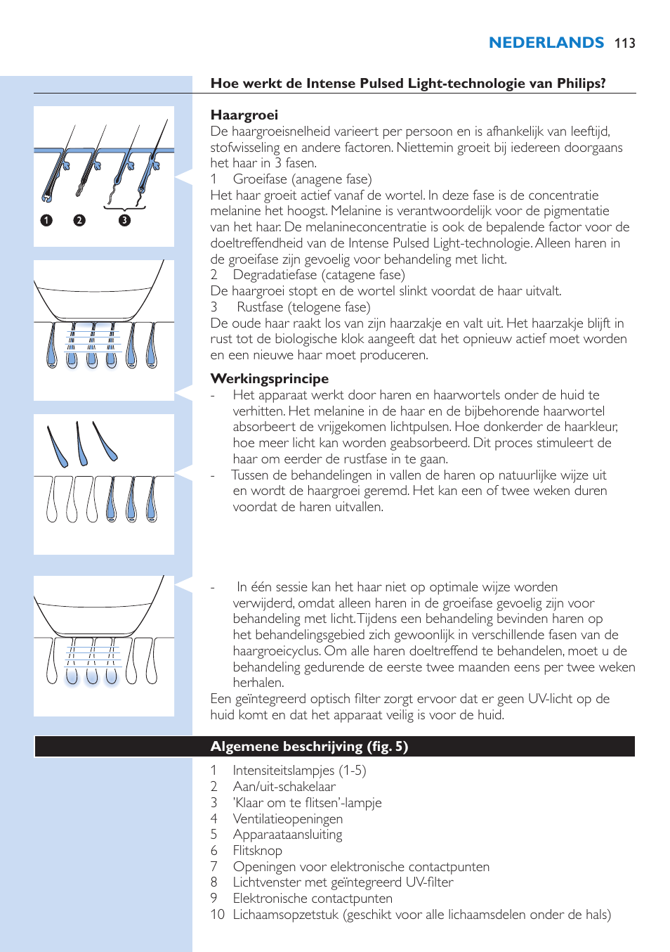 Philips Lumea Essential IPL Haarentfernungssystem User Manual | Page 113 / 134