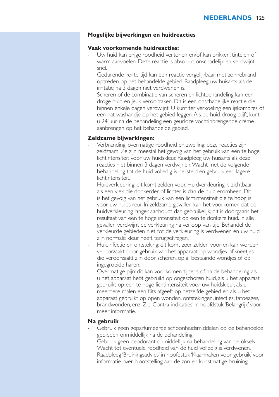 Philips Lumea Essential IPL Haarentfernungssystem User Manual | Page 125 / 134