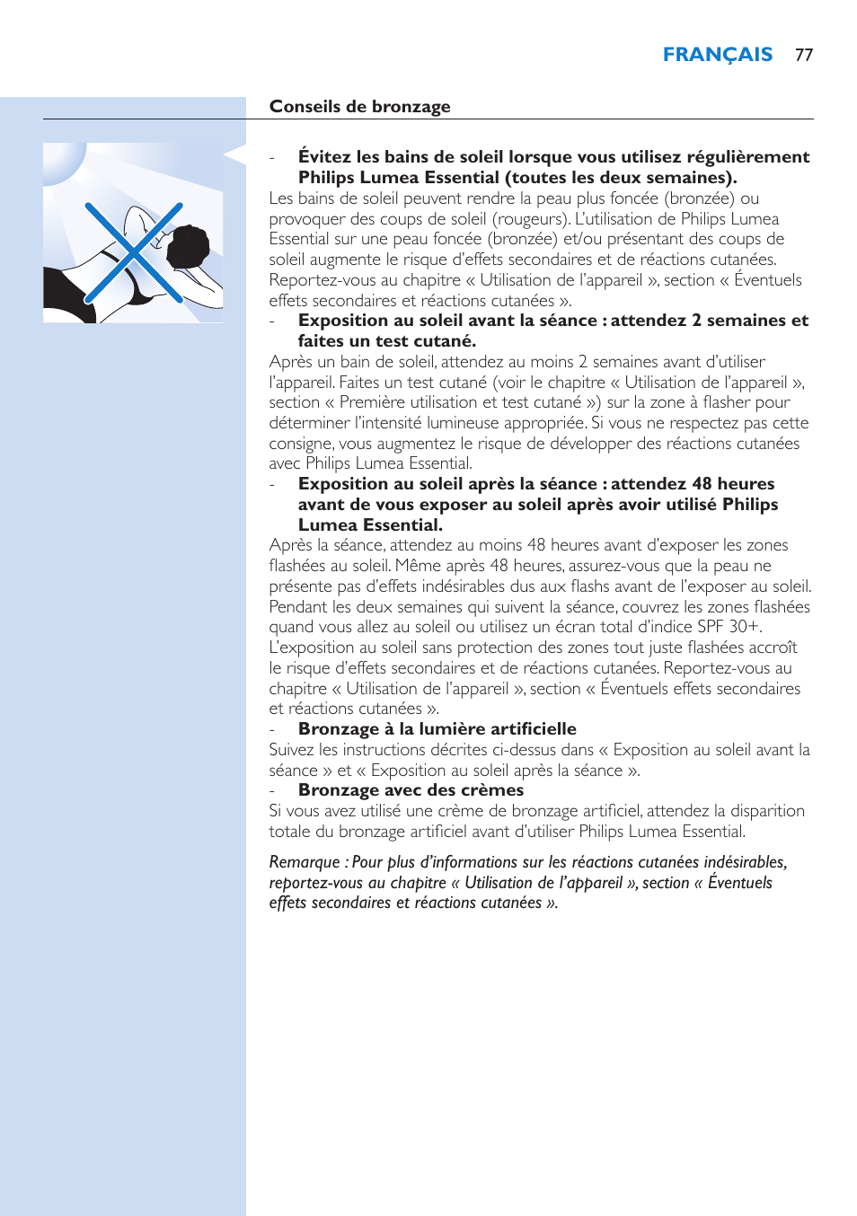 Philips Lumea Essential IPL Haarentfernungssystem User Manual | Page 77 / 134