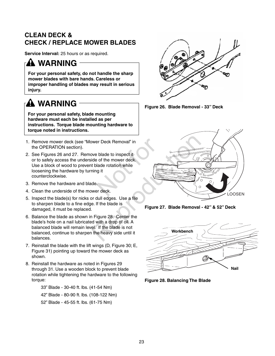 Not for reproduction, Warning | Axion ZT2142 User Manual | Page 23 / 48