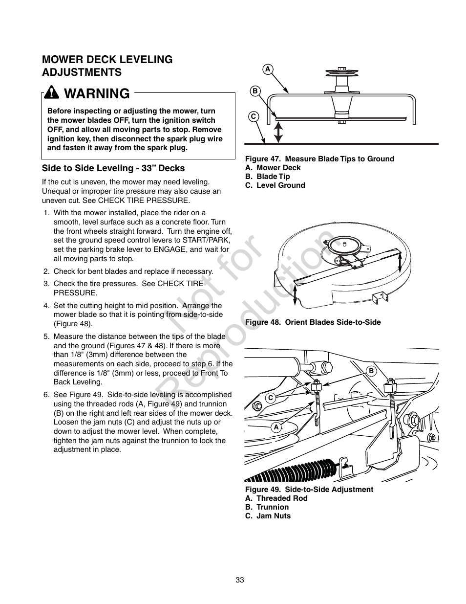 Not for reproduction, Warning | Axion ZT2142 User Manual | Page 33 / 48