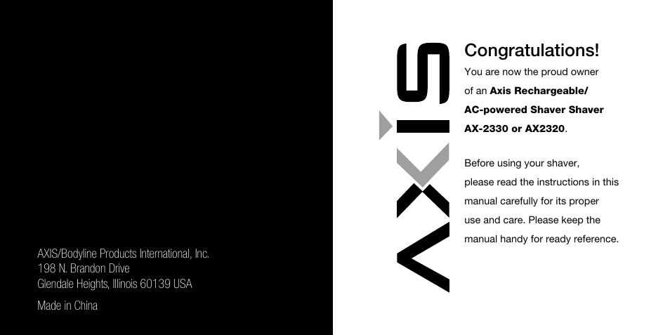 Bodyline Products International AXIS ORBIT AX-2320 User Manual | Page 2 / 47