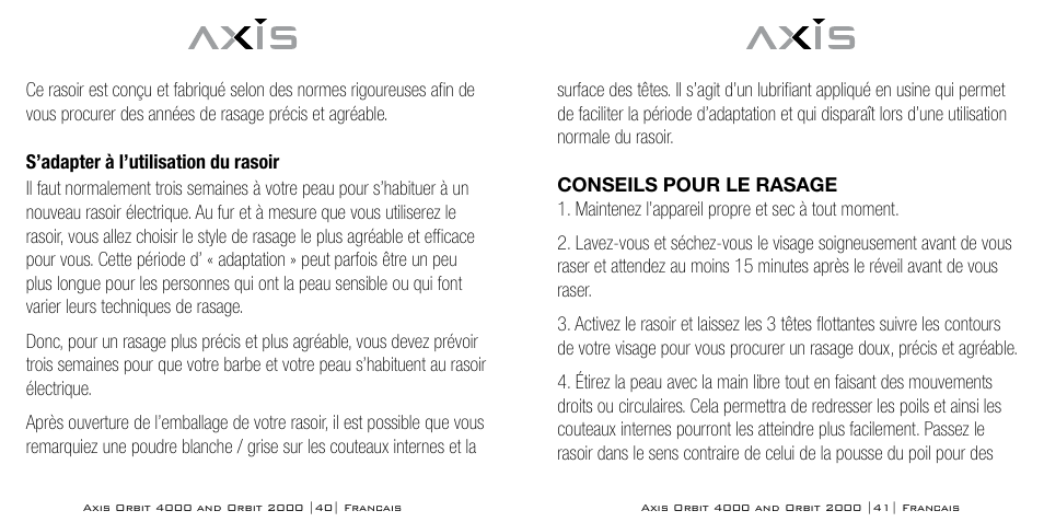 Bodyline Products International AXIS ORBIT AX-2320 User Manual | Page 21 / 47