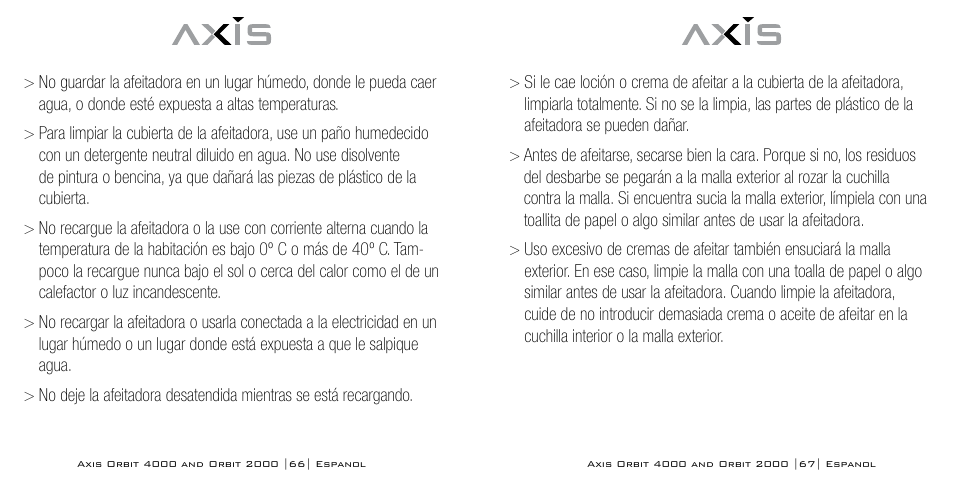 Bodyline Products International AXIS ORBIT AX-2320 User Manual | Page 34 / 47