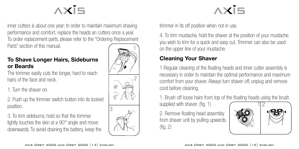 Bodyline Products International AXIS ORBIT AX-2320 User Manual | Page 8 / 47