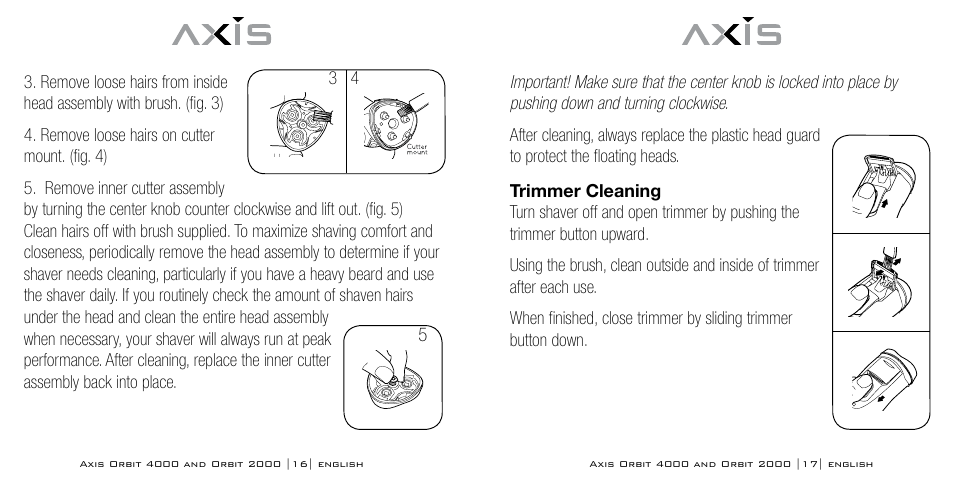 Bodyline Products International AXIS ORBIT AX-2320 User Manual | Page 9 / 47