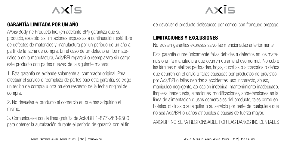 Axis AX-333 User Manual | Page 44 / 47