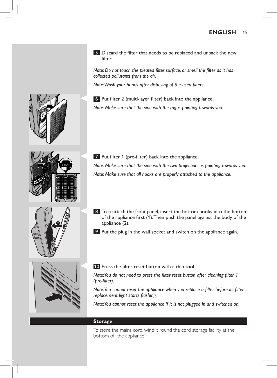 Philips Luftreiniger User Manual | Page 17 / 72