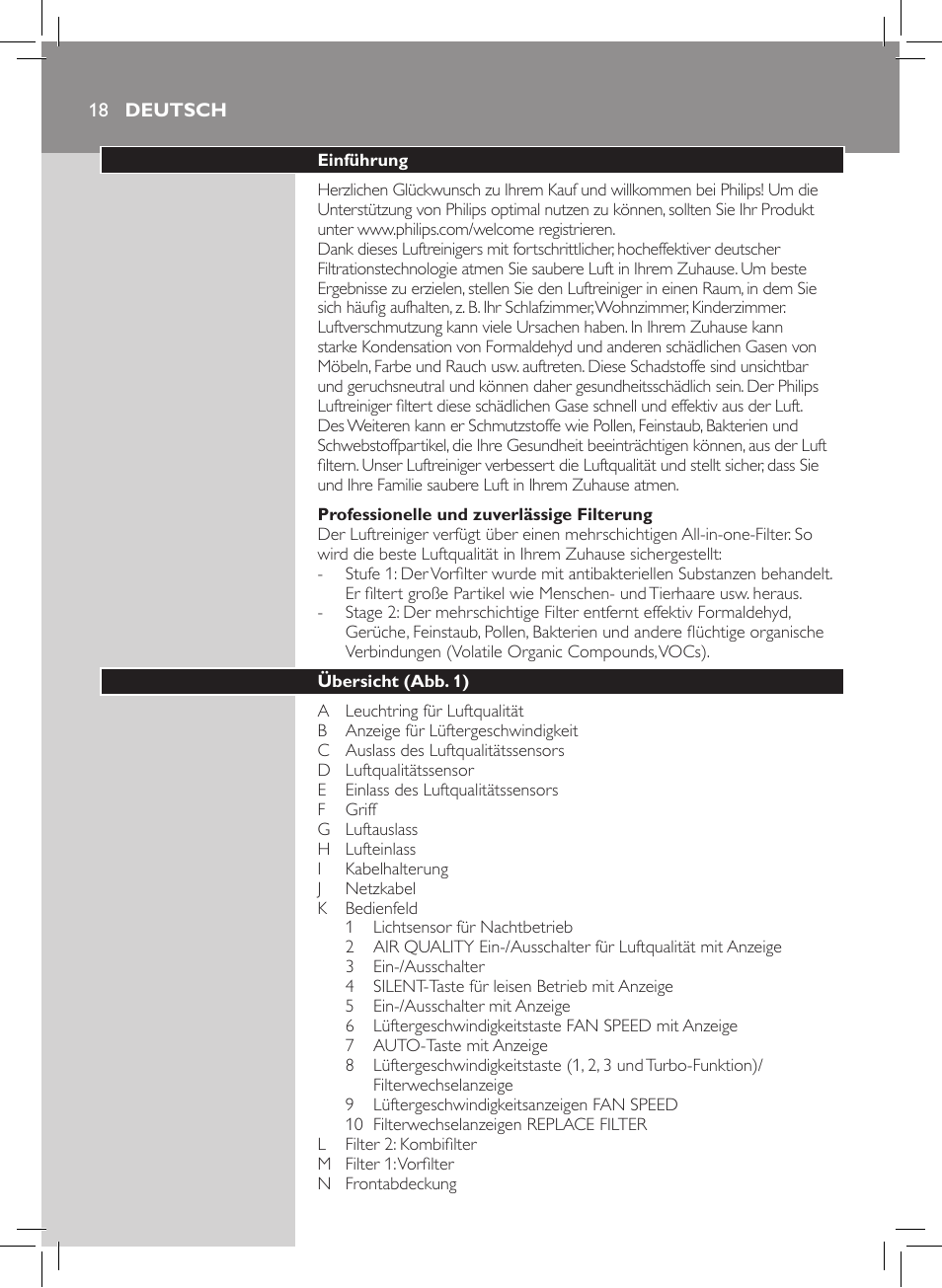 Philips Luftreiniger User Manual | Page 20 / 72