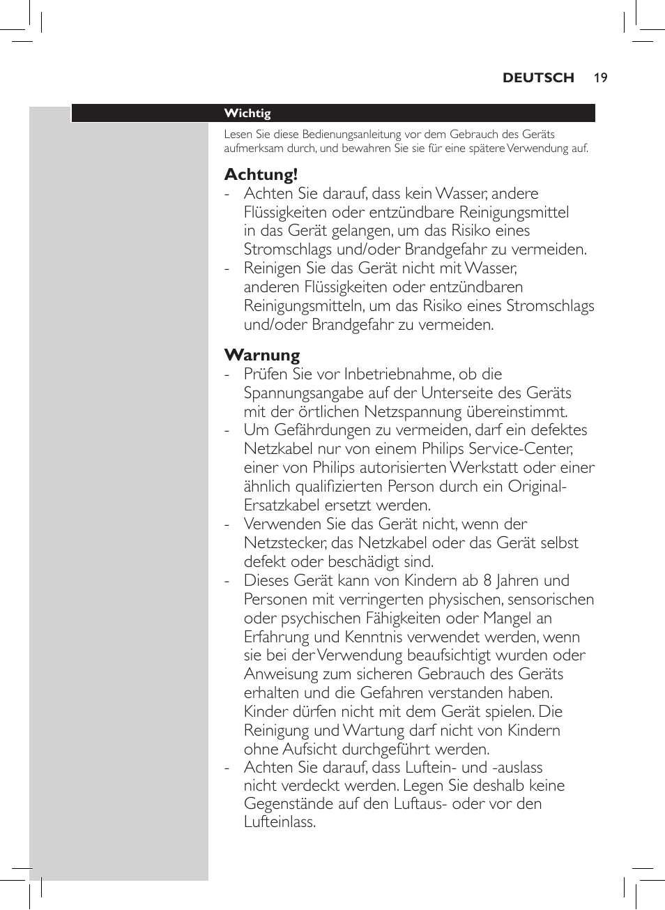 Philips Luftreiniger User Manual | Page 21 / 72