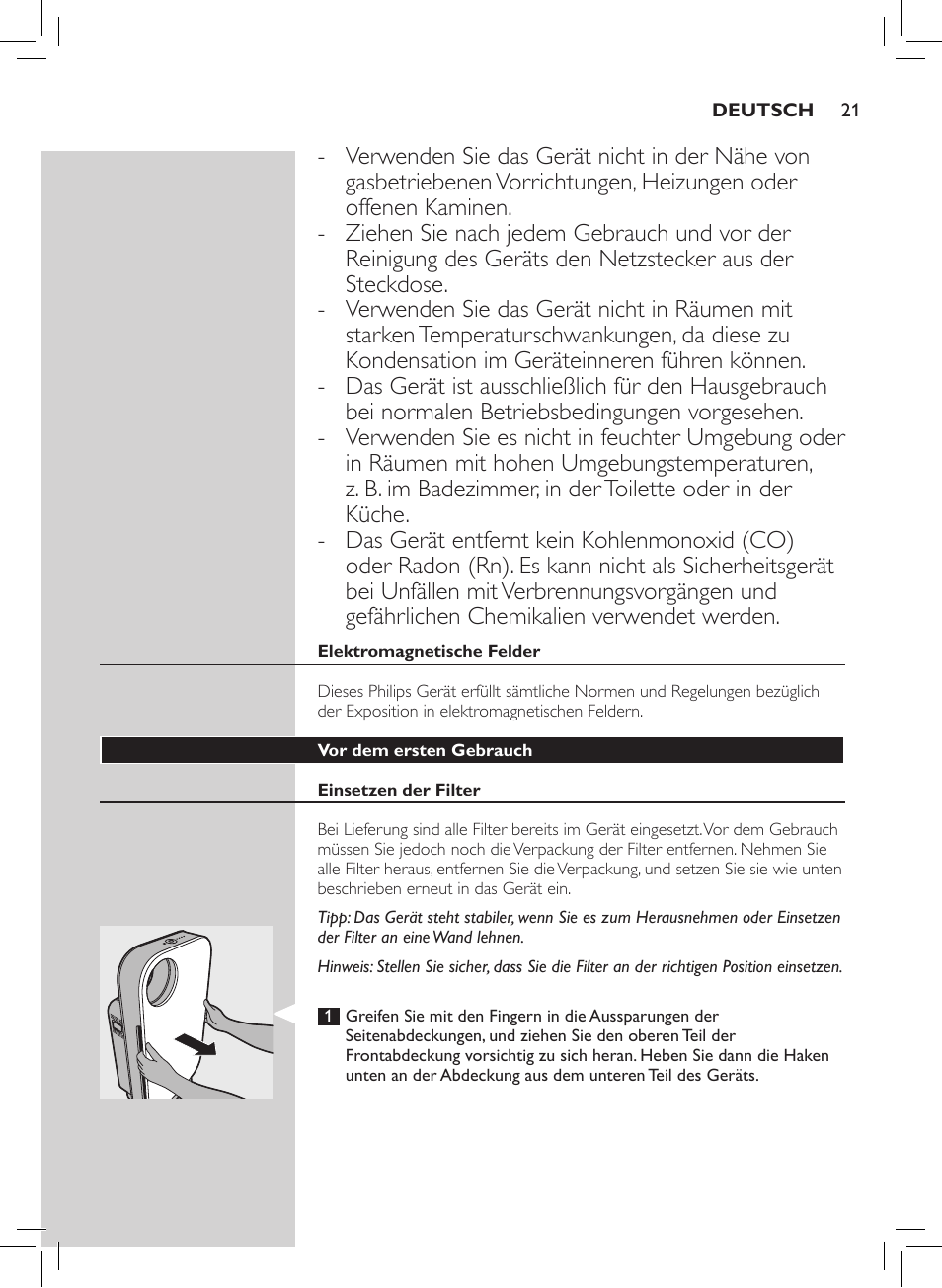 Philips Luftreiniger User Manual | Page 23 / 72