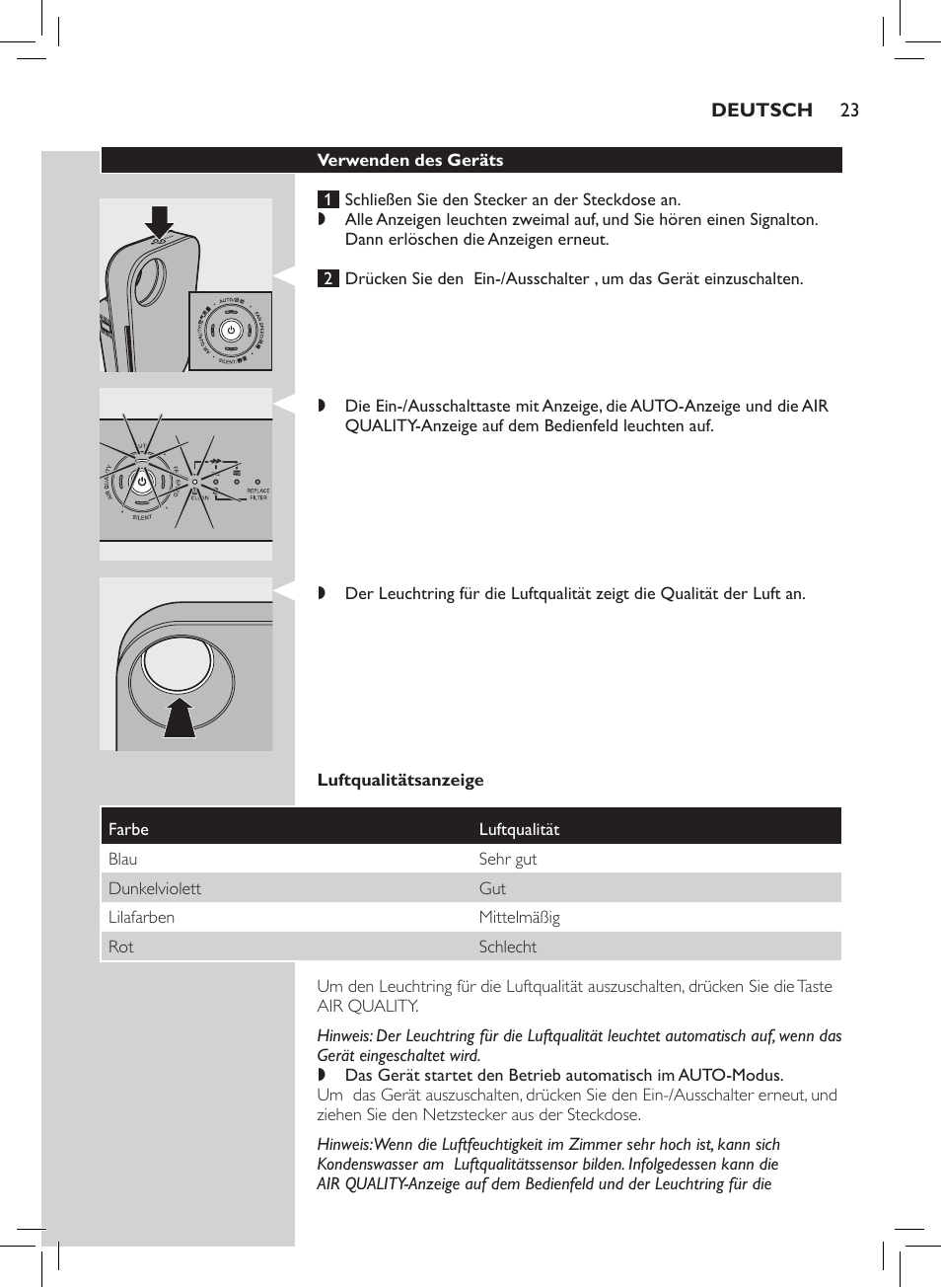 Philips Luftreiniger User Manual | Page 25 / 72