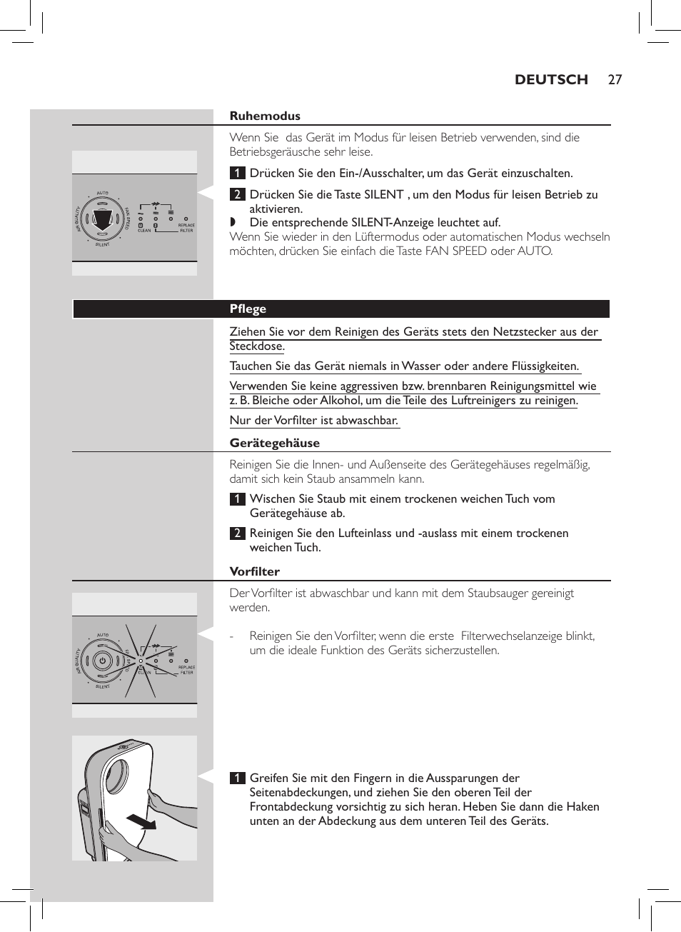 Philips Luftreiniger User Manual | Page 29 / 72