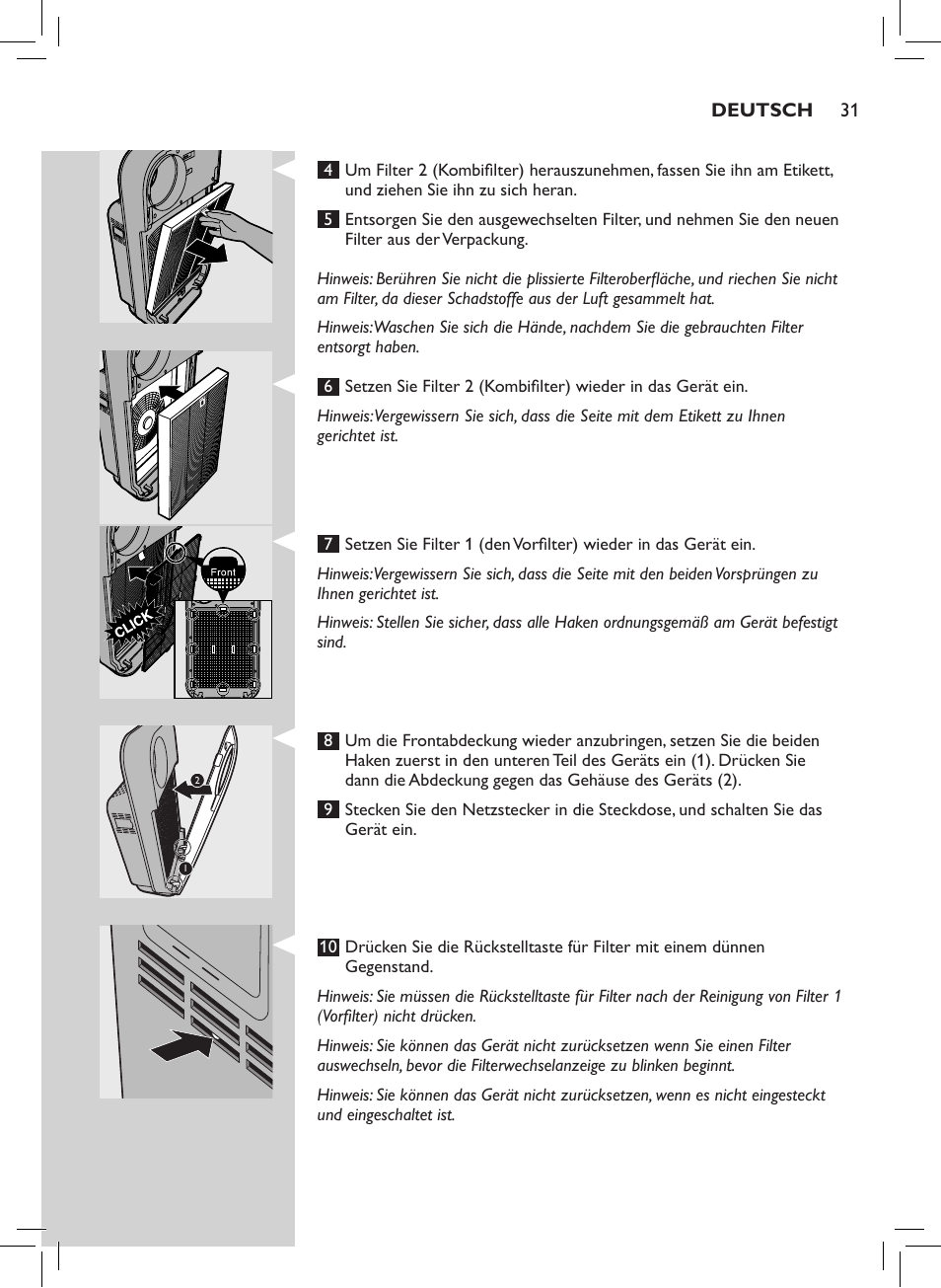 Philips Luftreiniger User Manual | Page 33 / 72