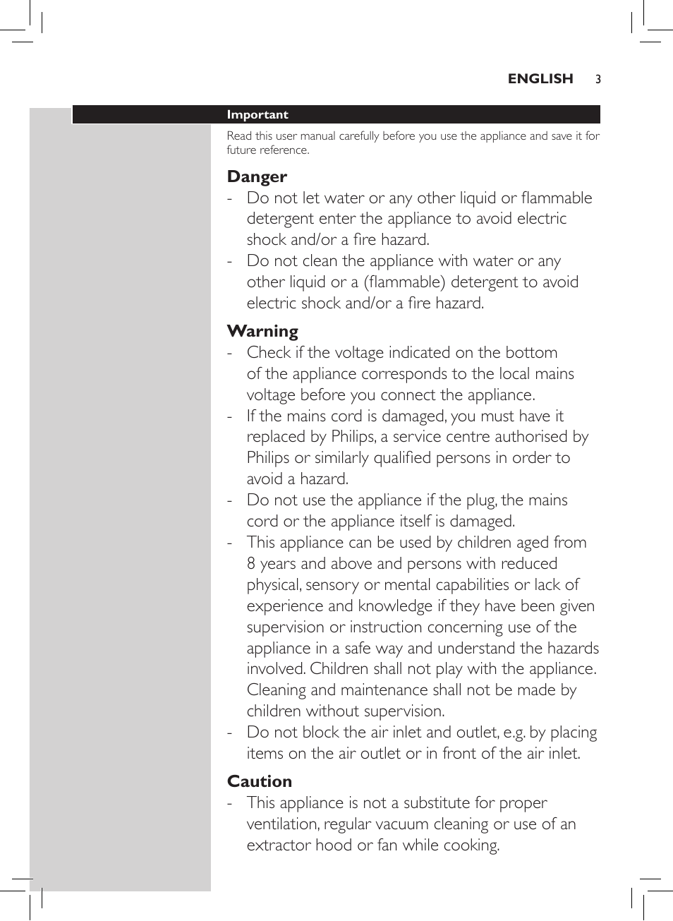 Philips Luftreiniger User Manual | Page 5 / 72