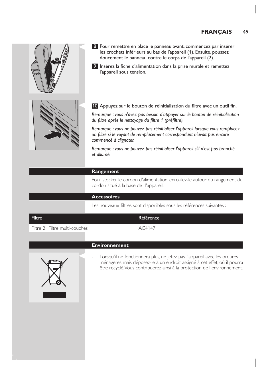 Philips Luftreiniger User Manual | Page 51 / 72