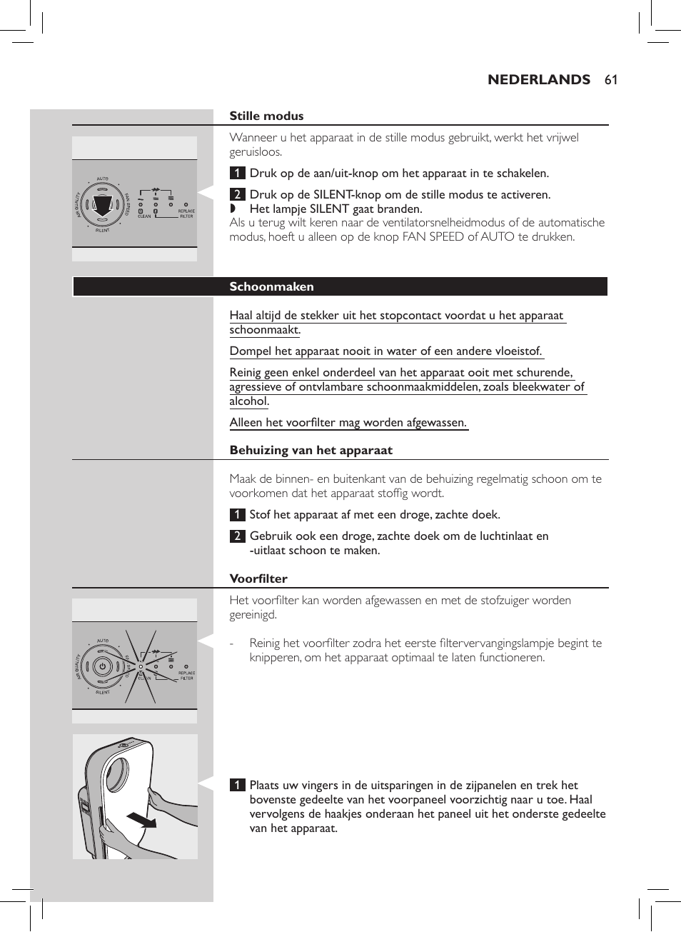 Philips Luftreiniger User Manual | Page 63 / 72