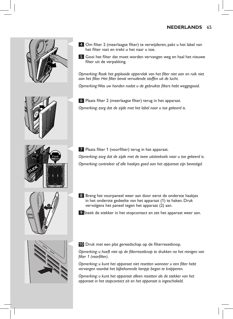 Philips Luftreiniger User Manual | Page 67 / 72