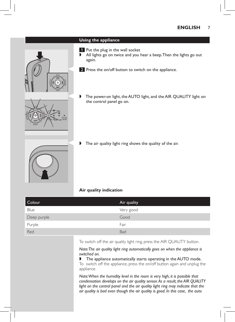 Philips Luftreiniger User Manual | Page 9 / 72