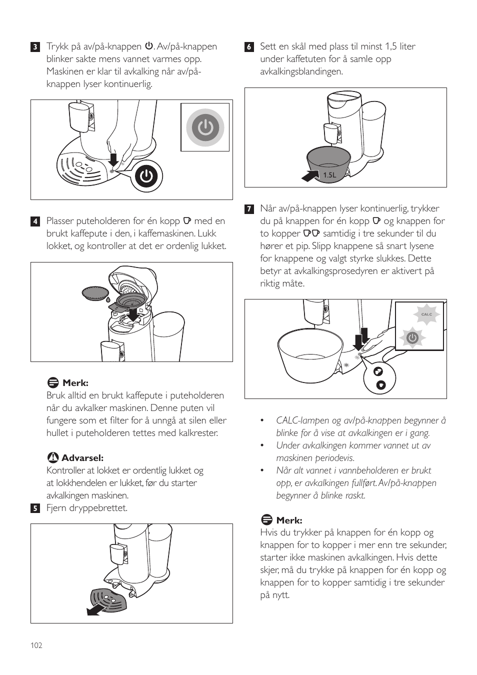 Philips SENSEO® Twist Kaffeepadmaschine User Manual | Page 102 / 110