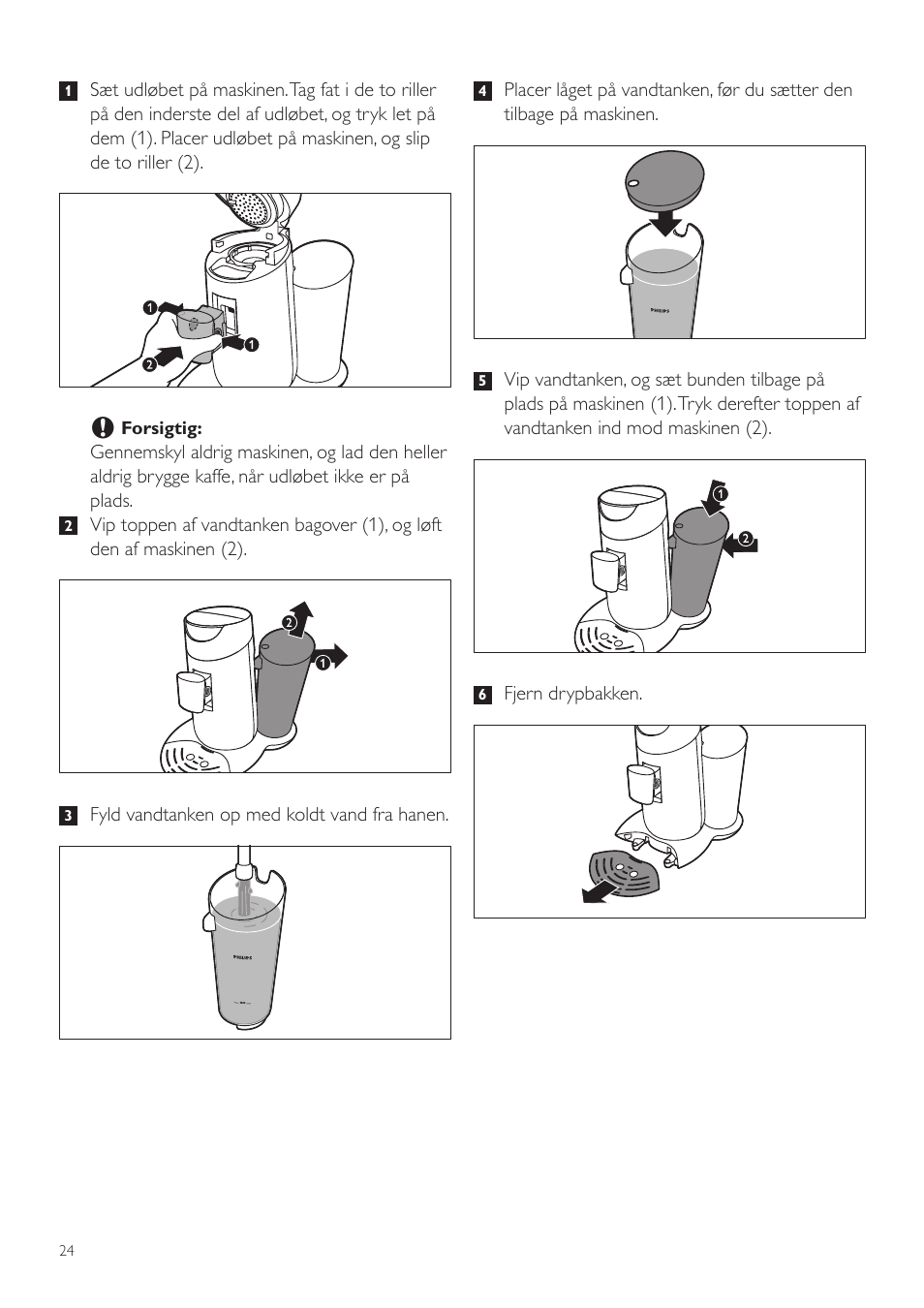 Philips SENSEO® Twist Kaffeepadmaschine User Manual | Page 24 / 110