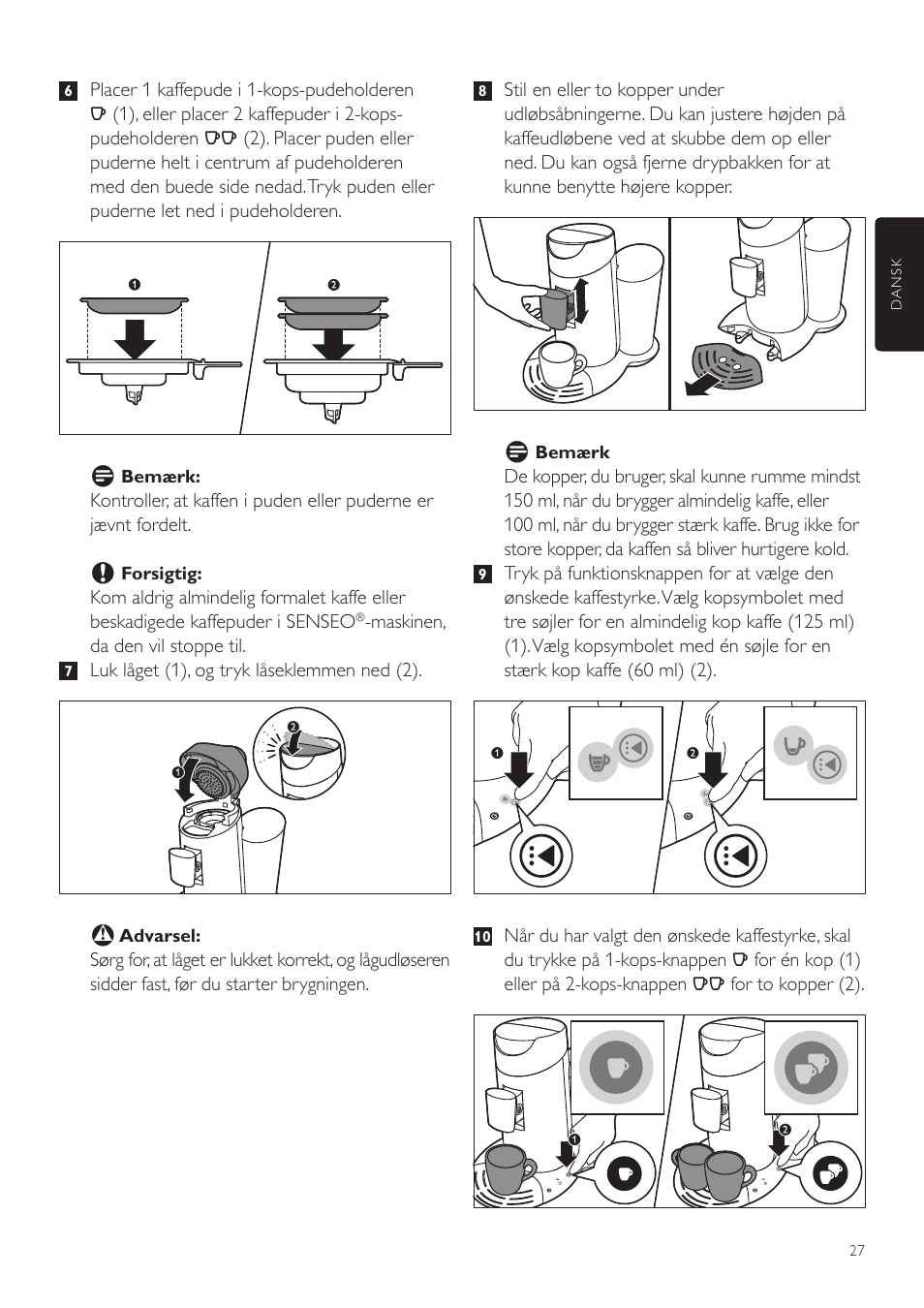 Philips SENSEO® Twist Kaffeepadmaschine User Manual | Page 27 / 110