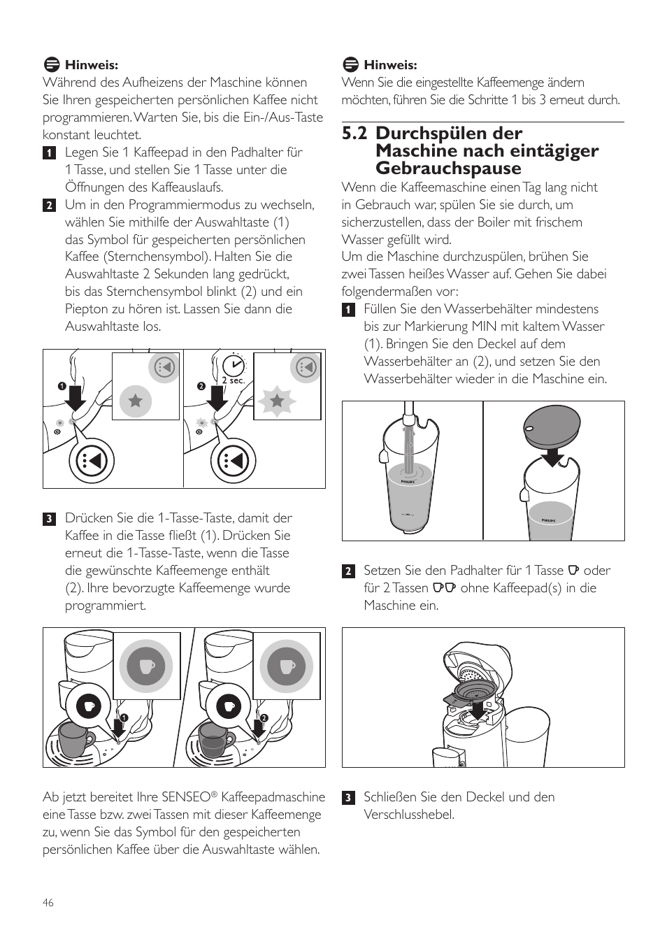 Philips SENSEO® Twist Kaffeepadmaschine User Manual | Page 46 / 110