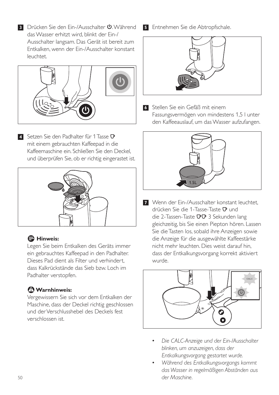 Philips SENSEO® Twist Kaffeepadmaschine User Manual | Page 50 / 110