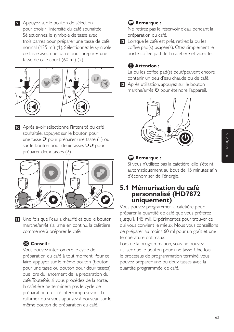 Philips SENSEO® Twist Kaffeepadmaschine User Manual | Page 63 / 110