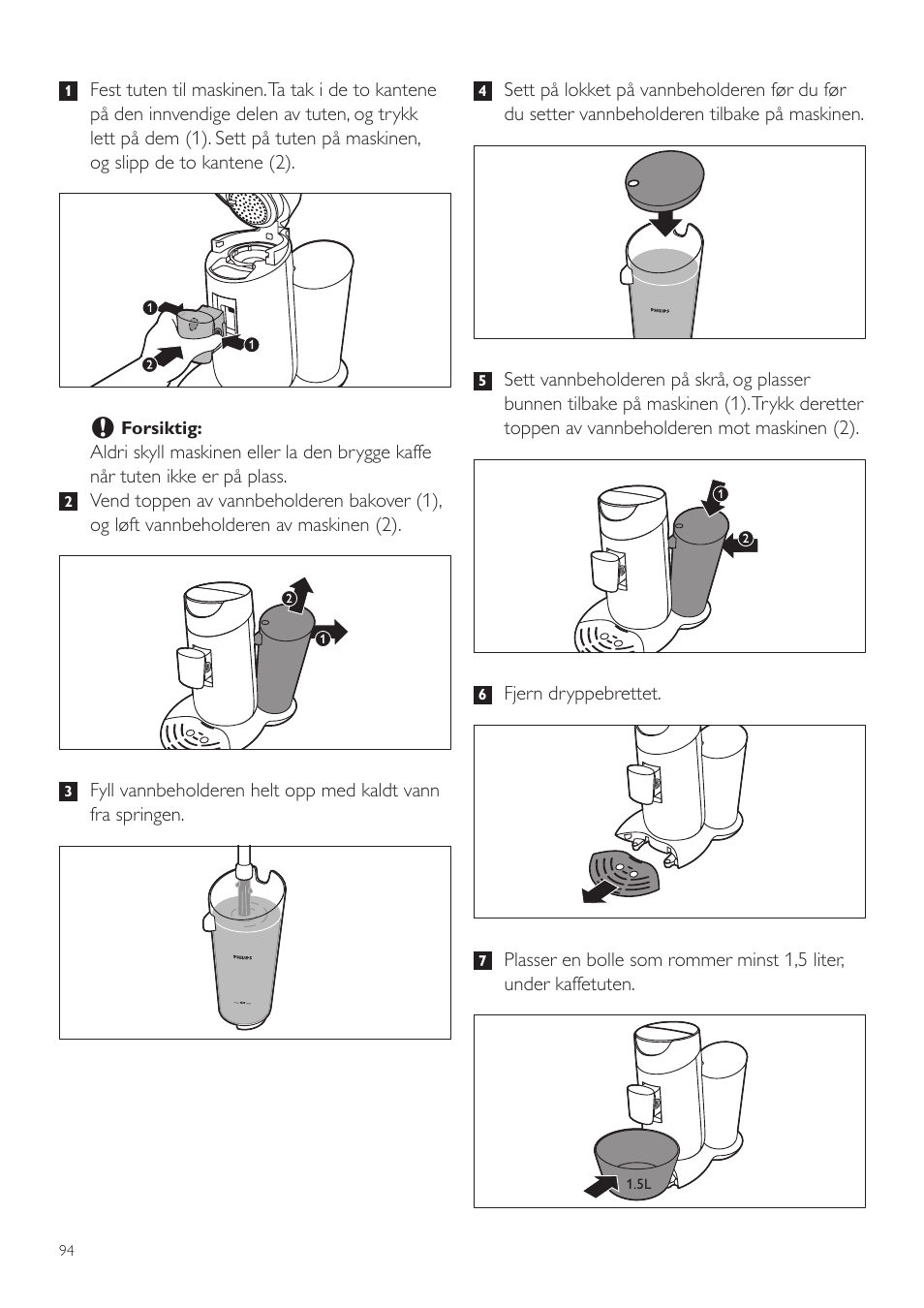 Philips SENSEO® Twist Kaffeepadmaschine User Manual | Page 94 / 110