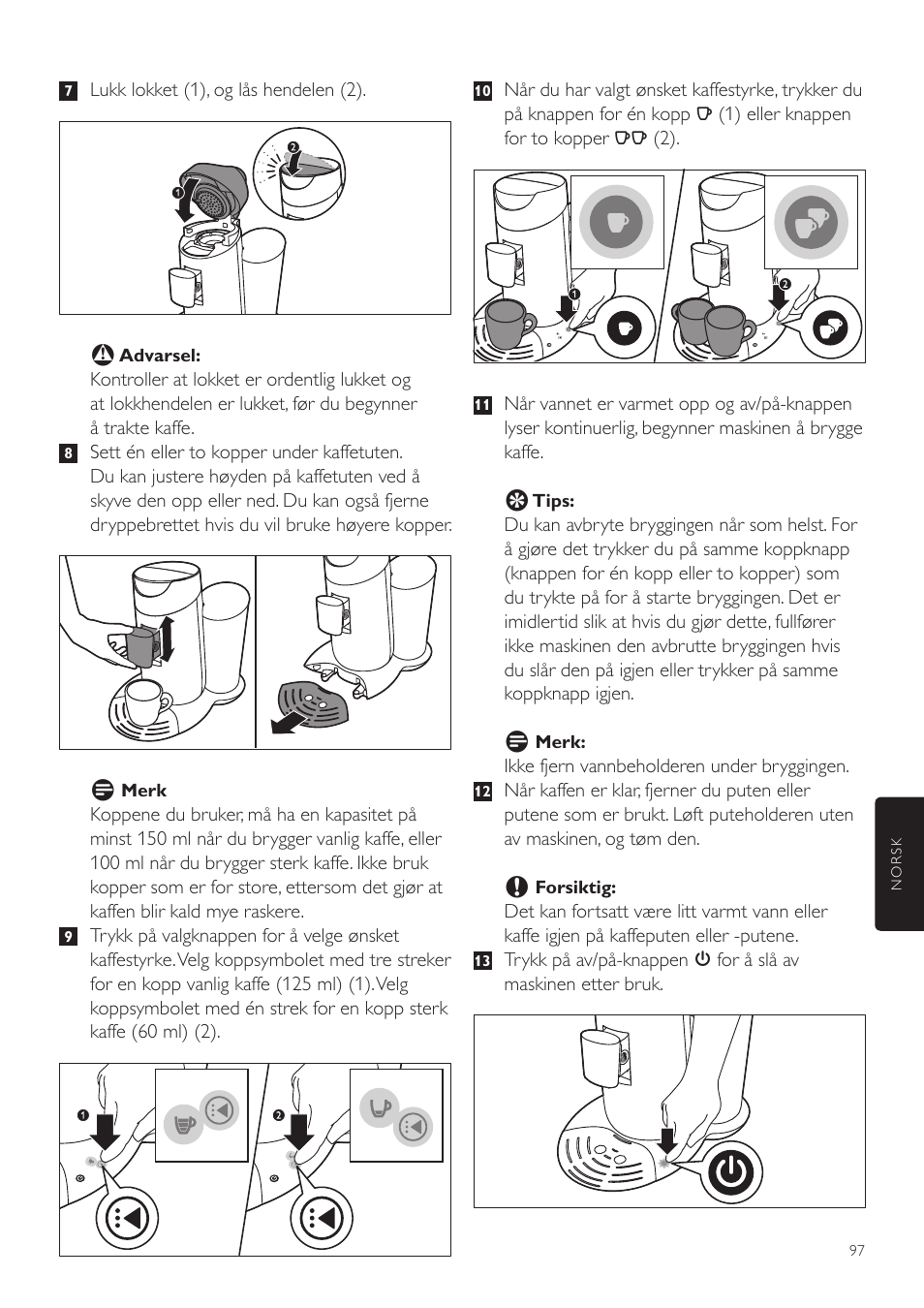 Philips SENSEO® Twist Kaffeepadmaschine User Manual | Page 97 / 110