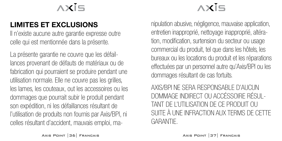 Bodyline Products International POINT AX-0100 User Manual | Page 19 / 31