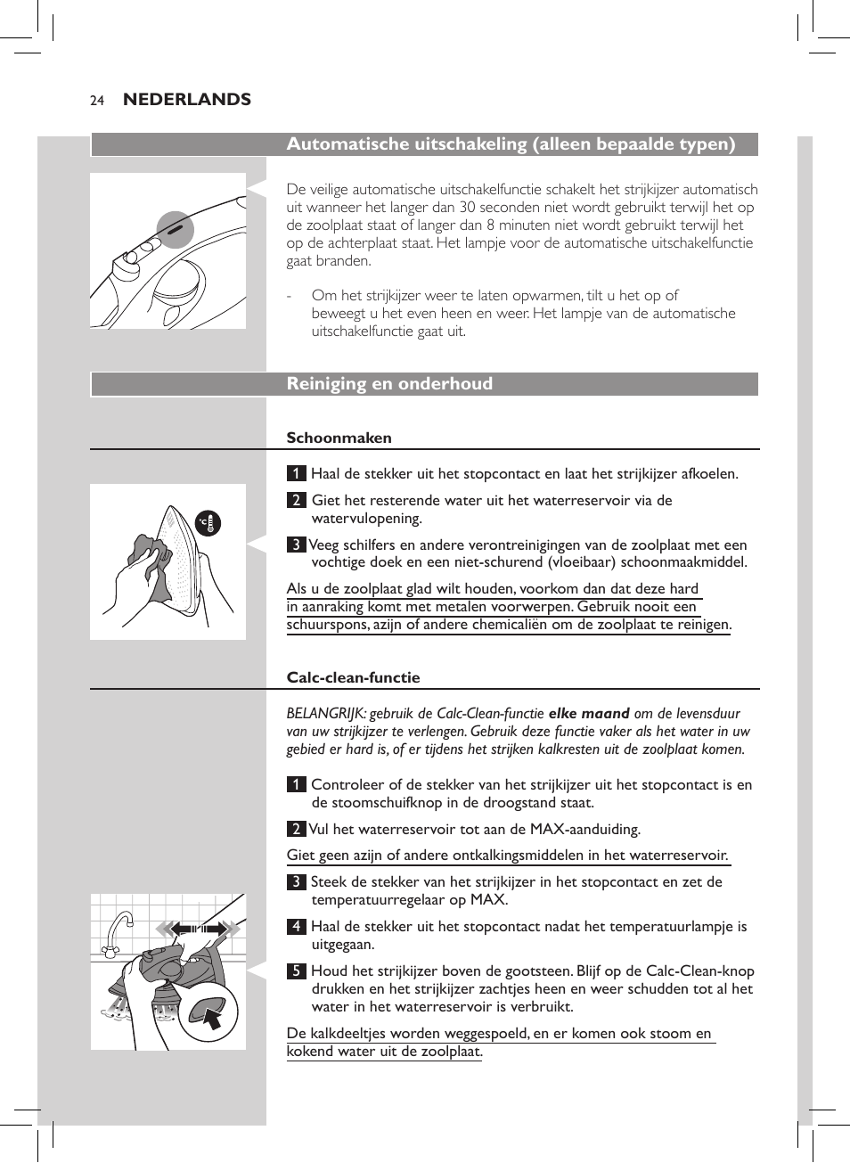 Philips Azur Performer Dampfbügeleisen User Manual | Page 22 / 26