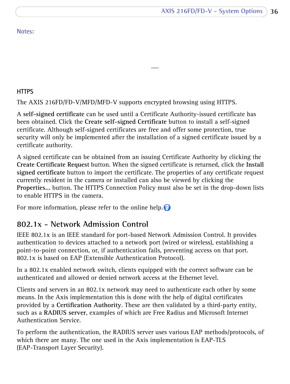 1x - network admission control | Bodyline Products International 216FD-V User Manual | Page 36 / 69