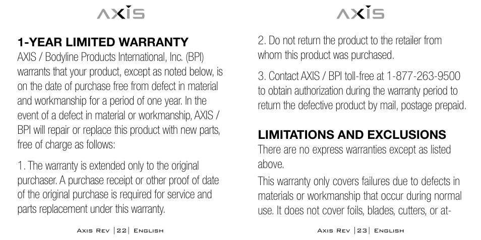 Bodyline Products International AX-1300 User Manual | Page 12 / 41