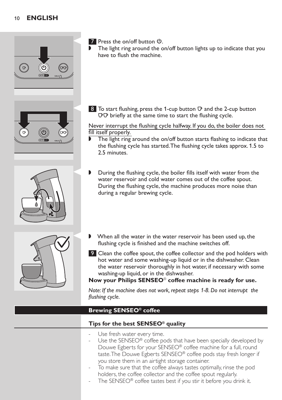 Philips SENSEO® Viva Café Premium Kaffeepadmaschine User Manual | Page 10 / 82